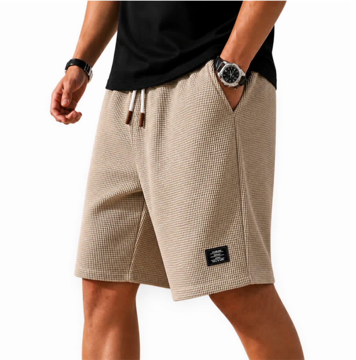 Kevin™ | Waffle Capri Shorts