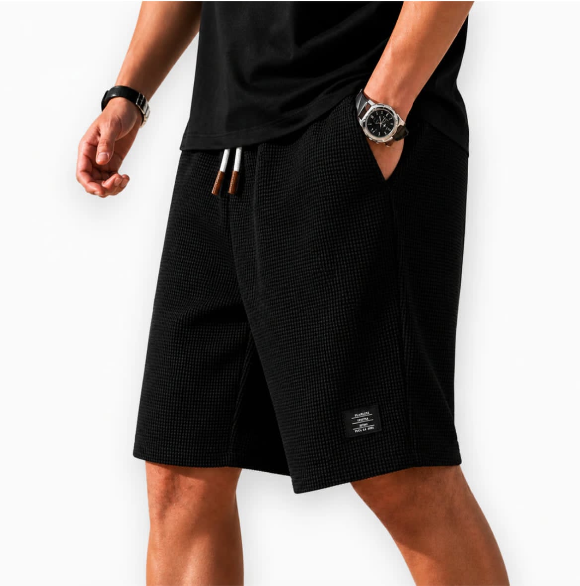 Kevin™ | Waffle Capri Shorts