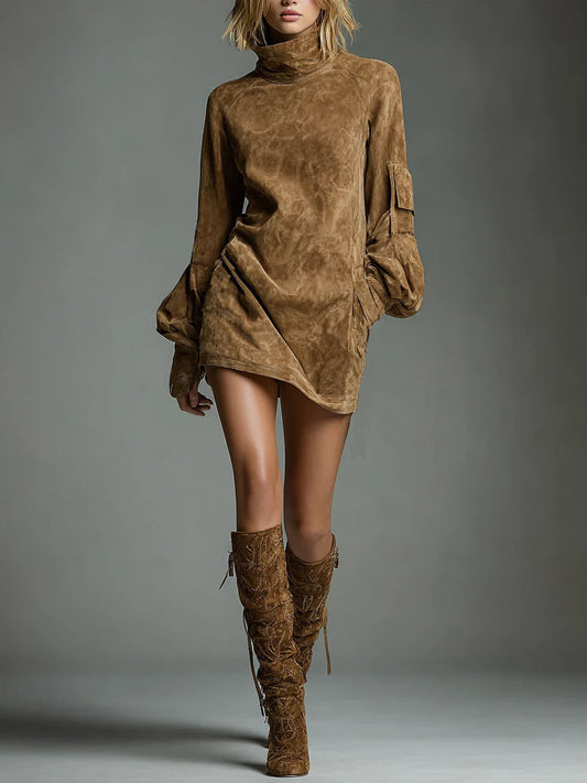Louise™ Vintage Turtleneck Mini Dress