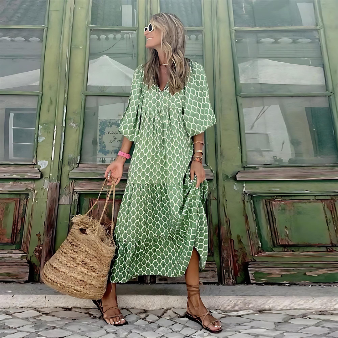 Women's Lightweight Cotton A-Line Dress | Elegant Casual Spring Outfit
