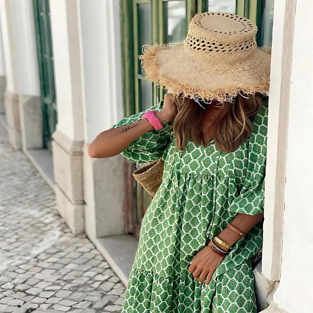 Women's Lightweight Cotton A-Line Dress | Elegant Casual Spring Outfit