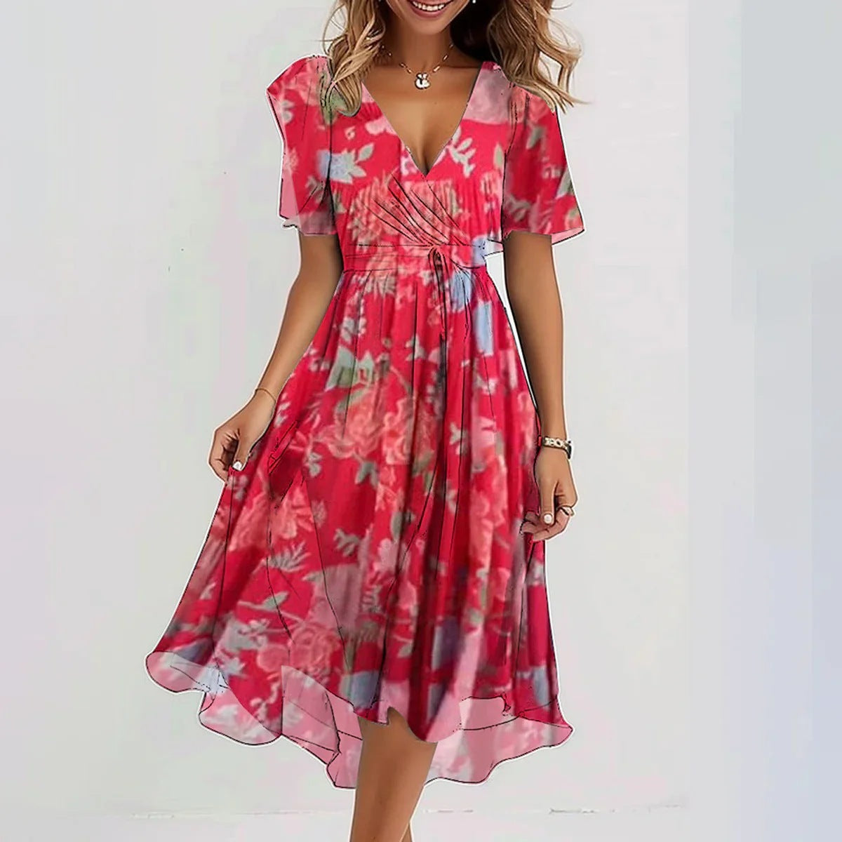 Women's Lightweight Cotton Maxi Dress | Flowy Casual Summer Beachwear