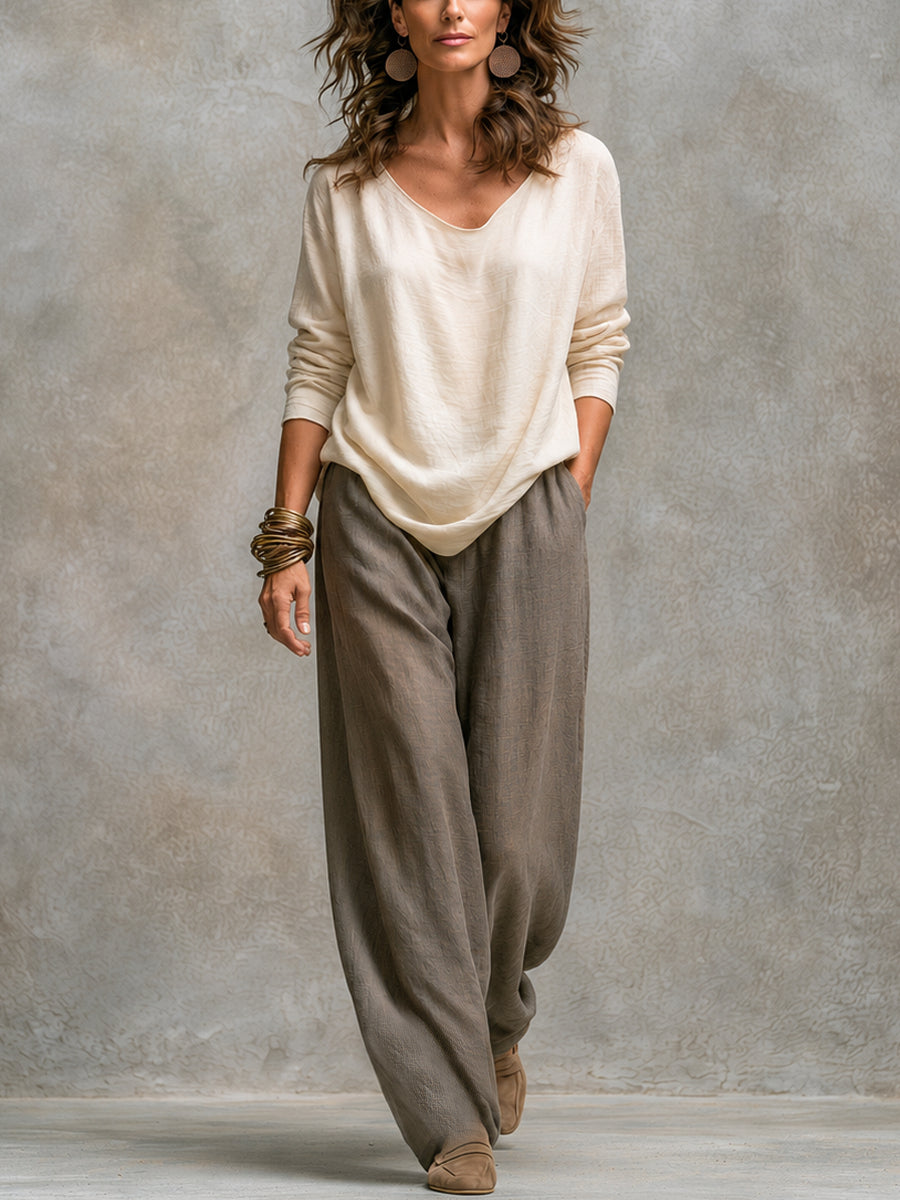 CELESTE LAYERED WIDE-LEG SET