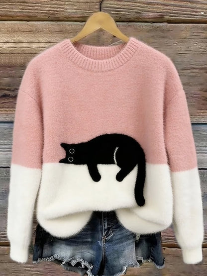 Luna | Cat Print Sweatshirt