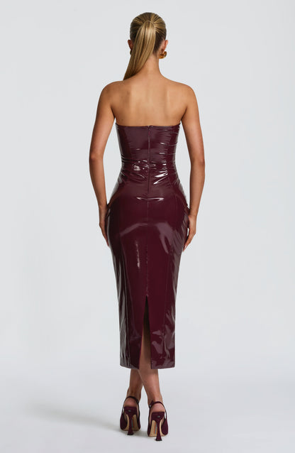 Lily Midi Dress - Cherry Lacquer