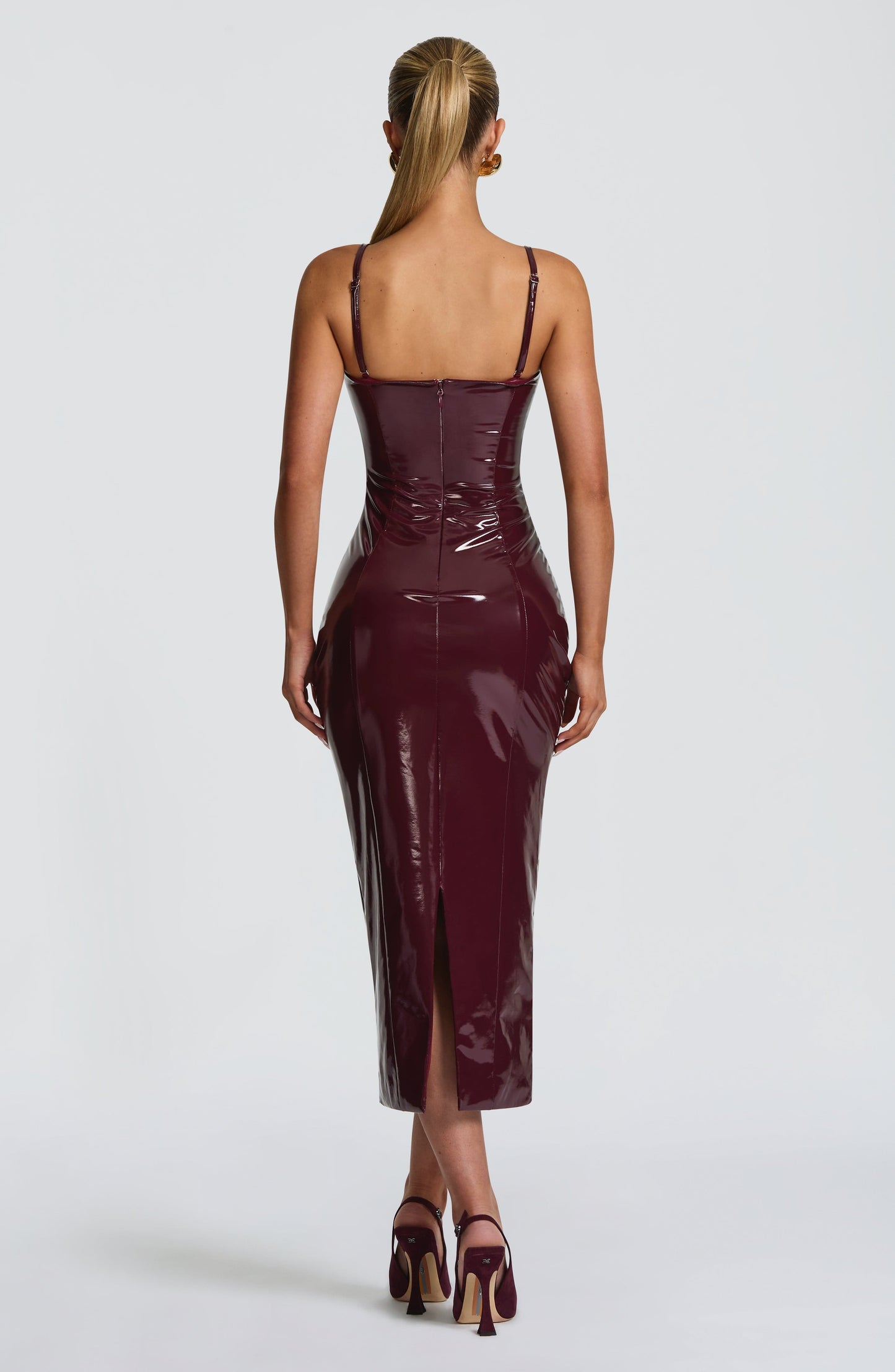 Lily Midi Dress - Cherry Lacquer