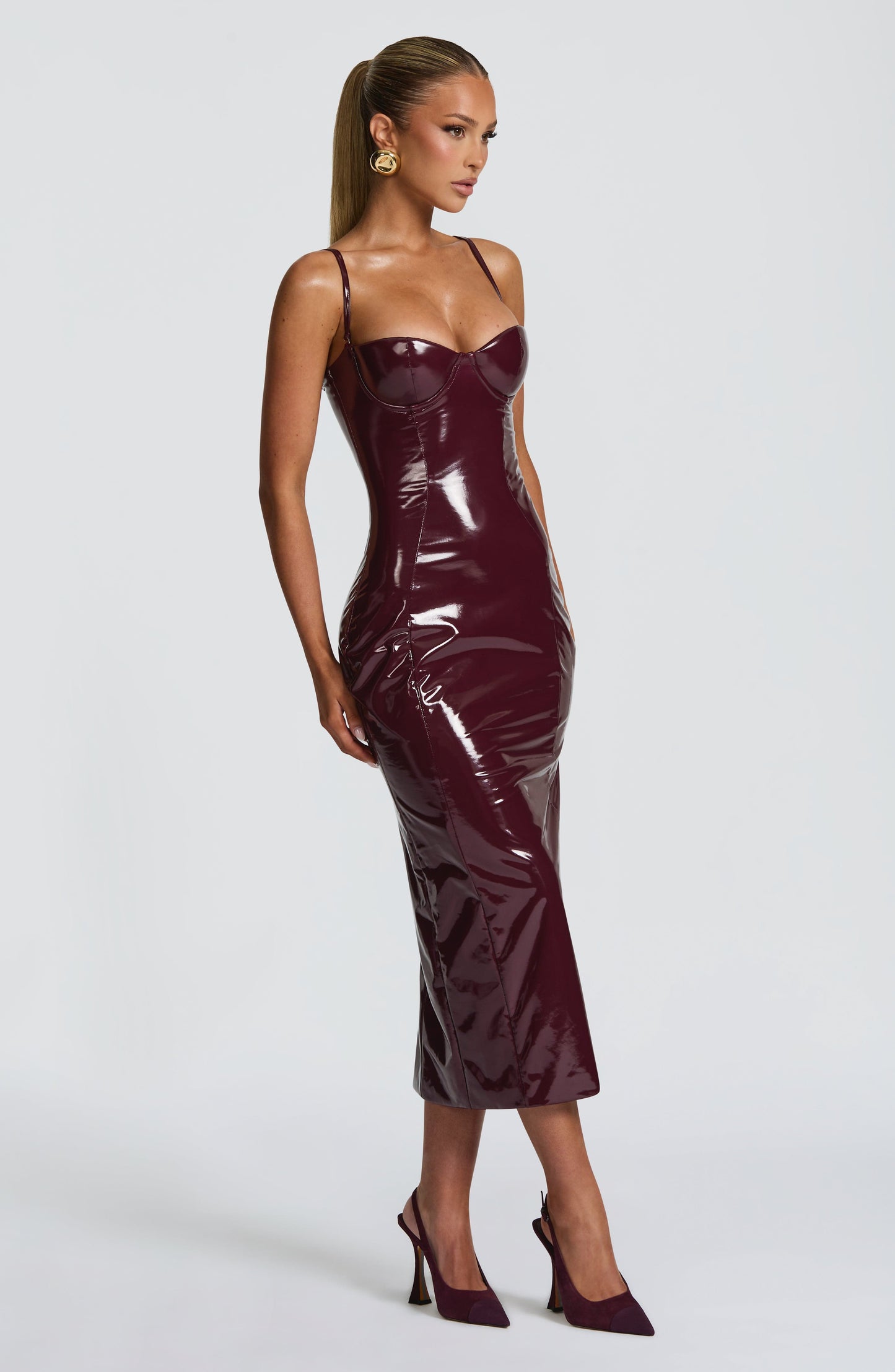 Lily Midi Dress - Cherry Lacquer