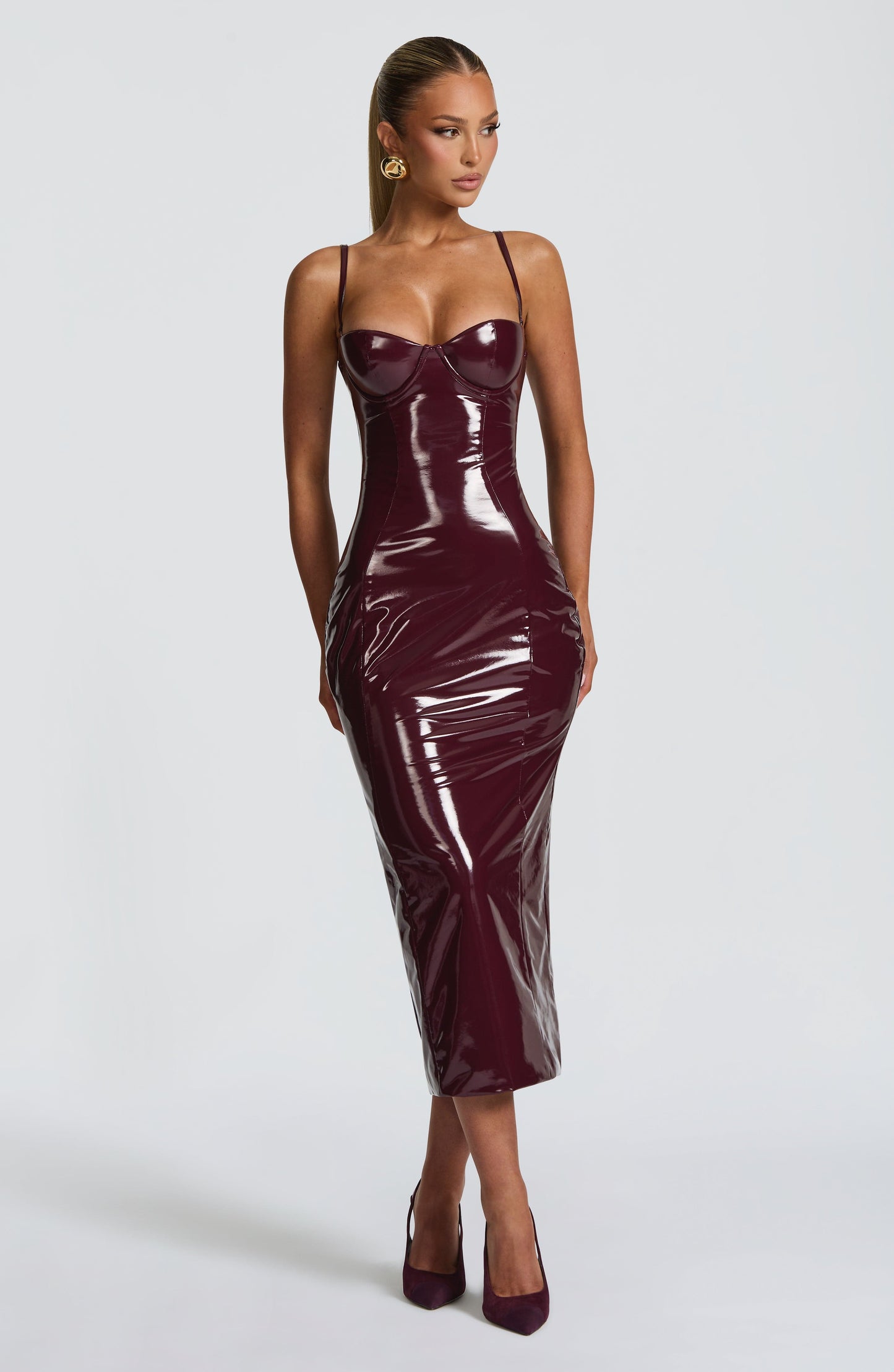 Lily Midi Dress - Cherry Lacquer