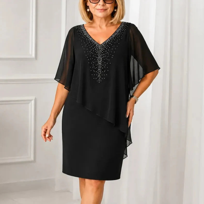 CLARA  ELEGANT DRAPED DRESS