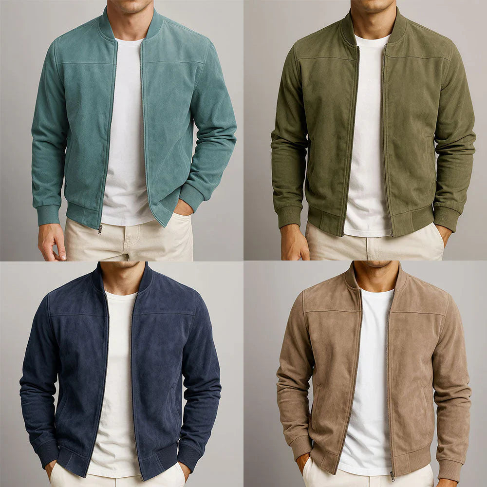 Riviera — Men’s Suede Bomber Jacket