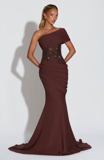Lily Gown - Plum Brown