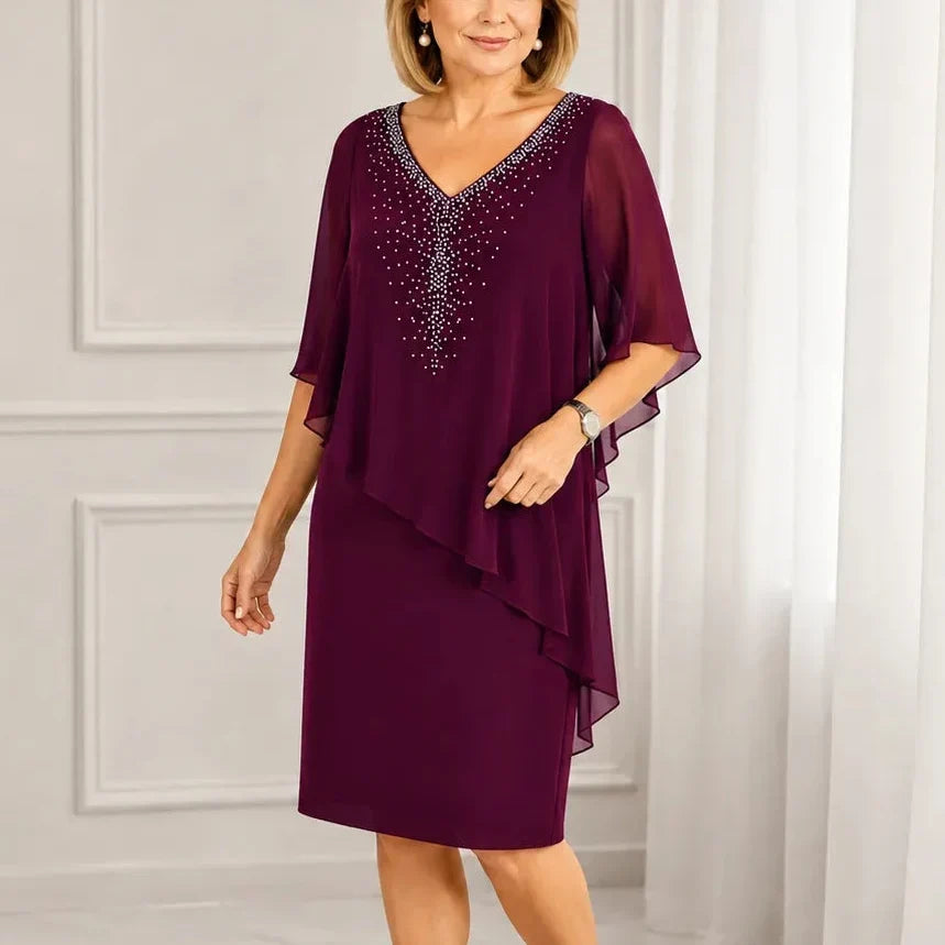 CLARA  ELEGANT DRAPED DRESS