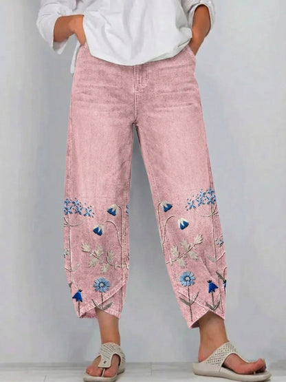 Avery™ | Chic Embroidered Casual Trousers