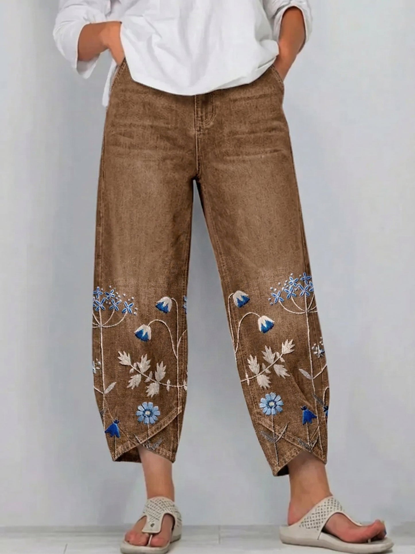 Avery™ | Chic Embroidered Casual Trousers