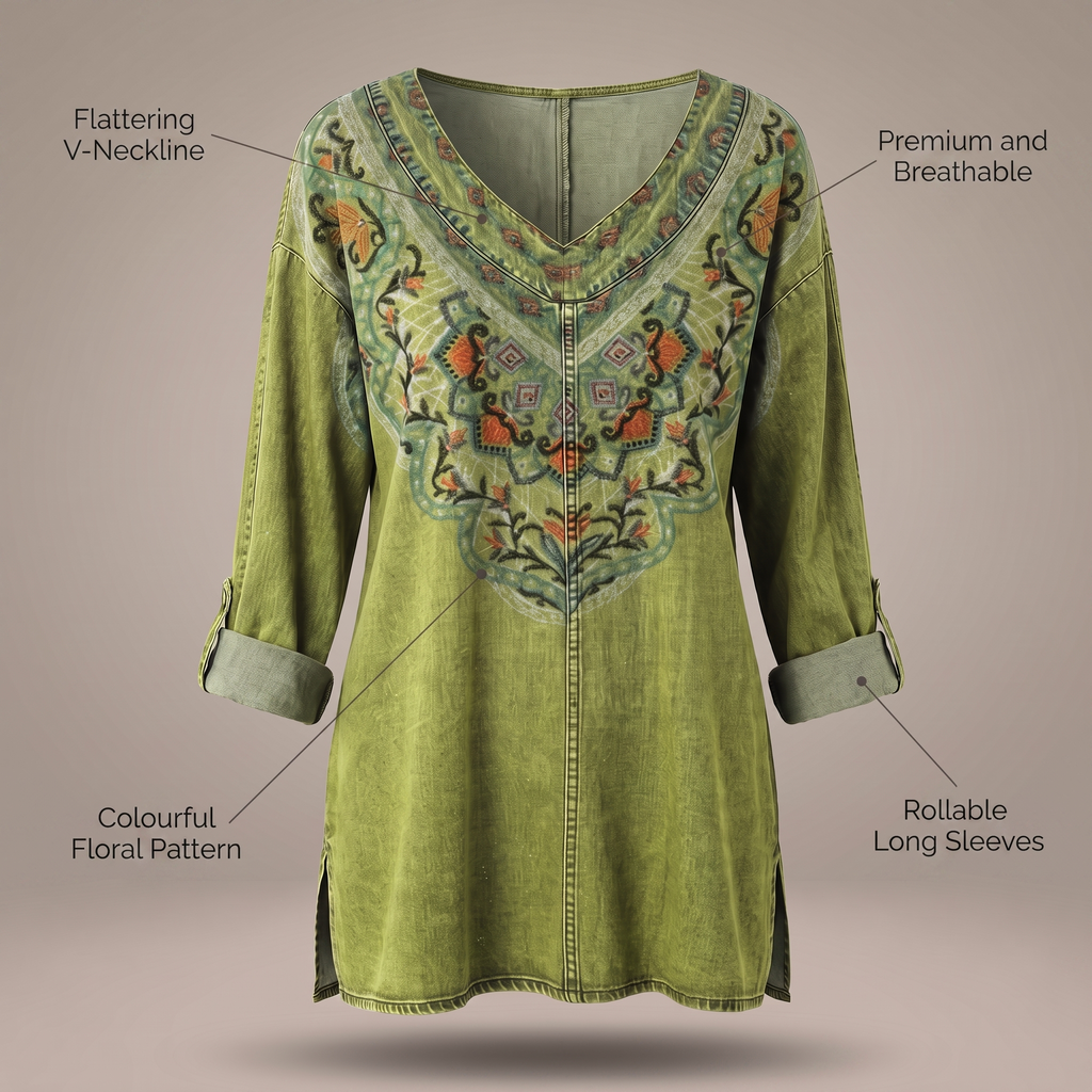 FLORA CLASSIC DENIM BLOUSE