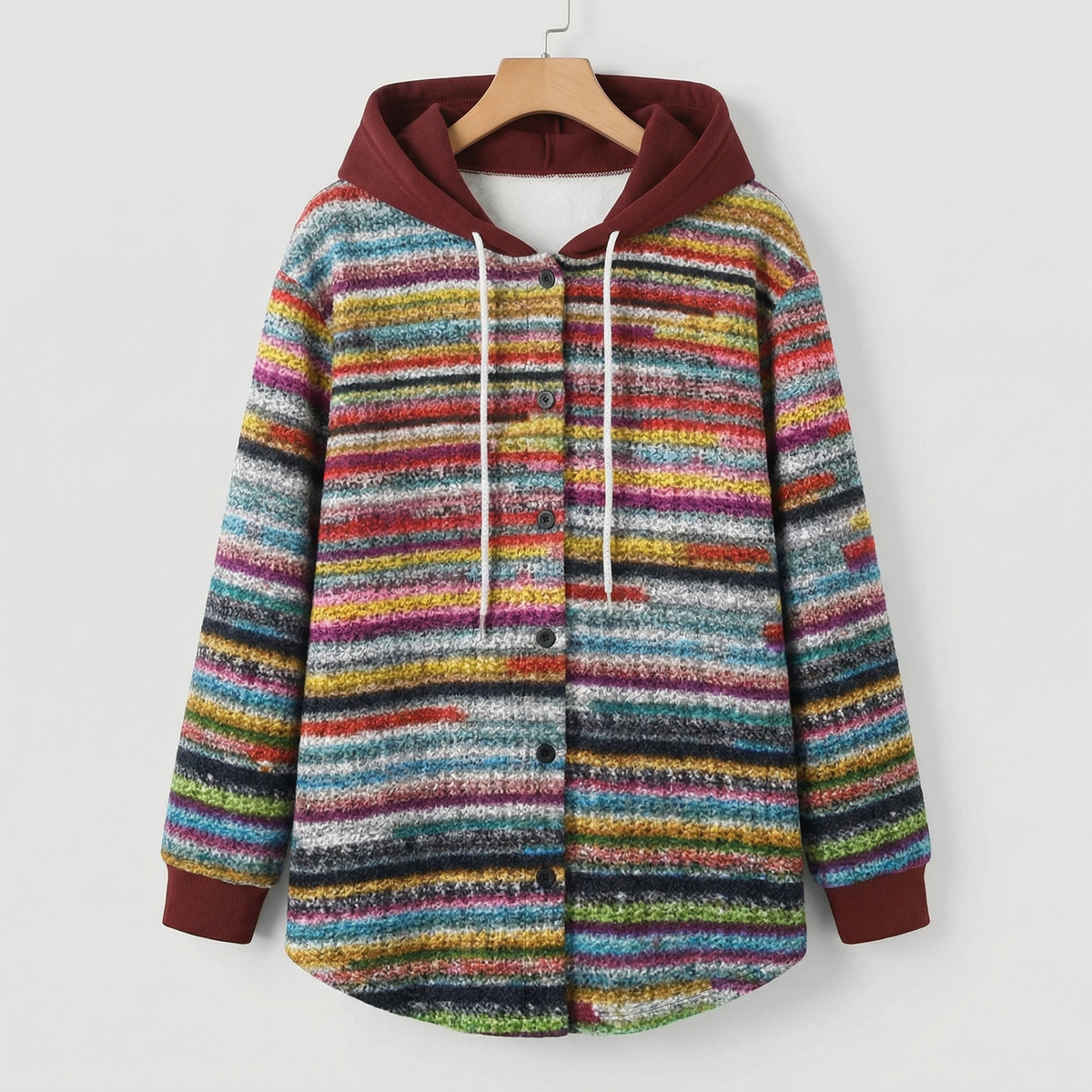 HIGHLAND PLAID HOODED COAT