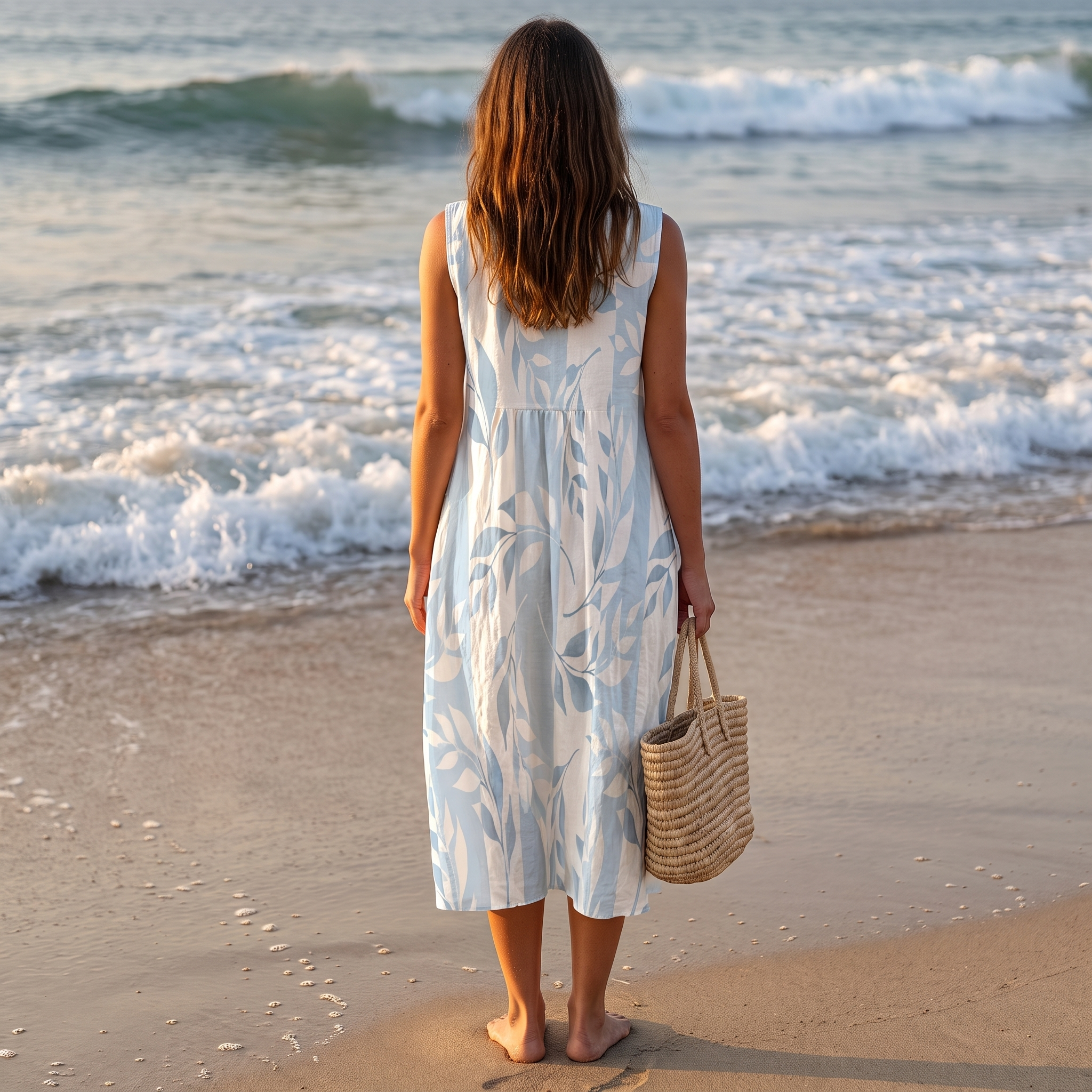 Sienna | Leaf Print Midi Dress