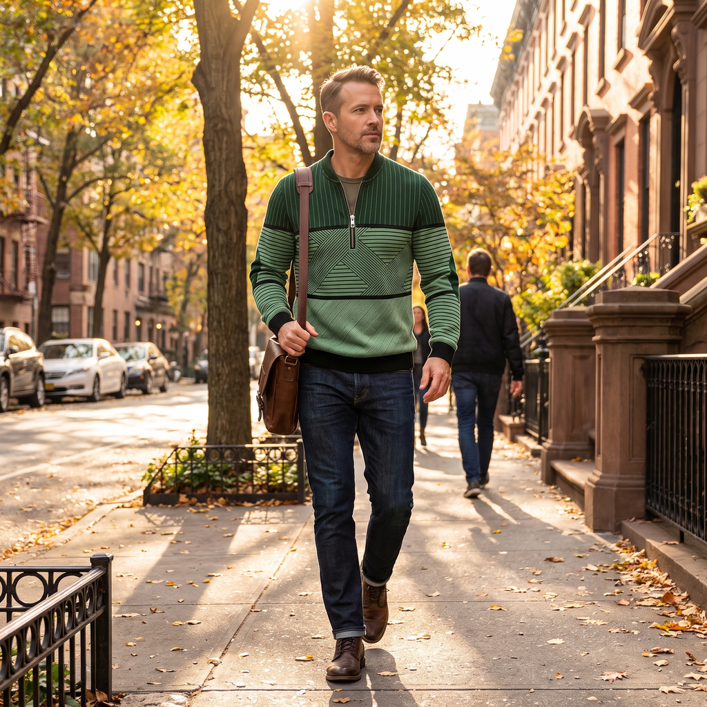 COLE HALF-ZIP MEN'S SWEATER