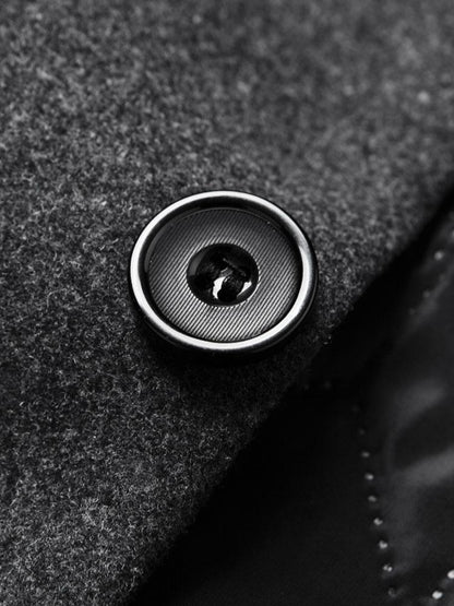 Funnel Neck Woolen Overcoat