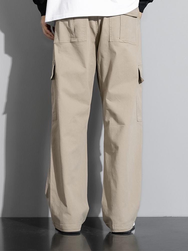 Straight Leg Cotton Cargo Pants