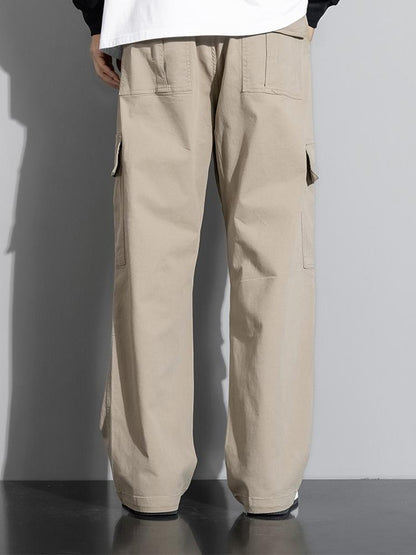 Straight Leg Cotton Cargo Pants