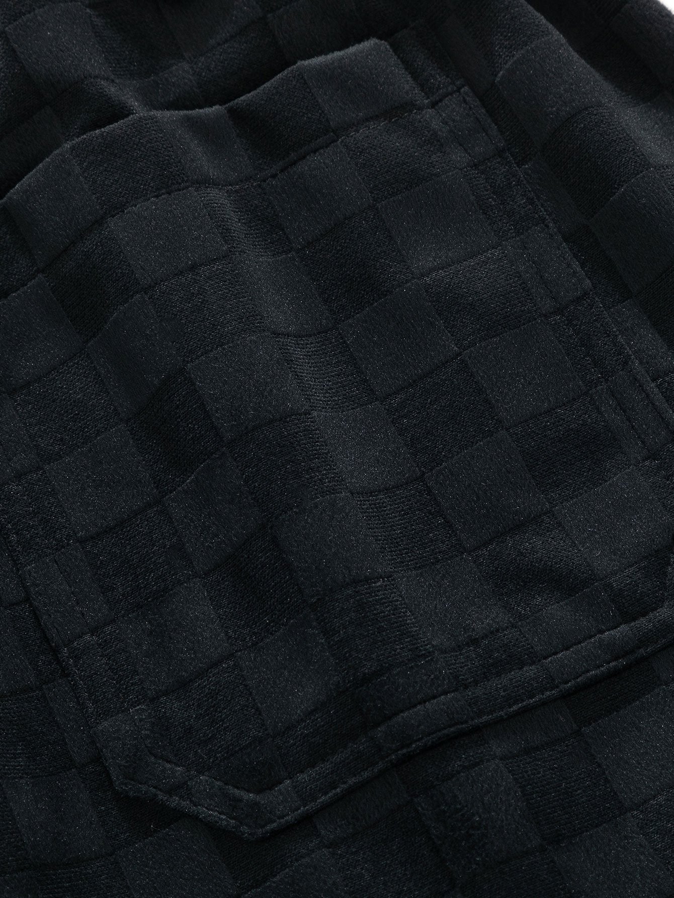 Checkerboard Straight Leg Pants