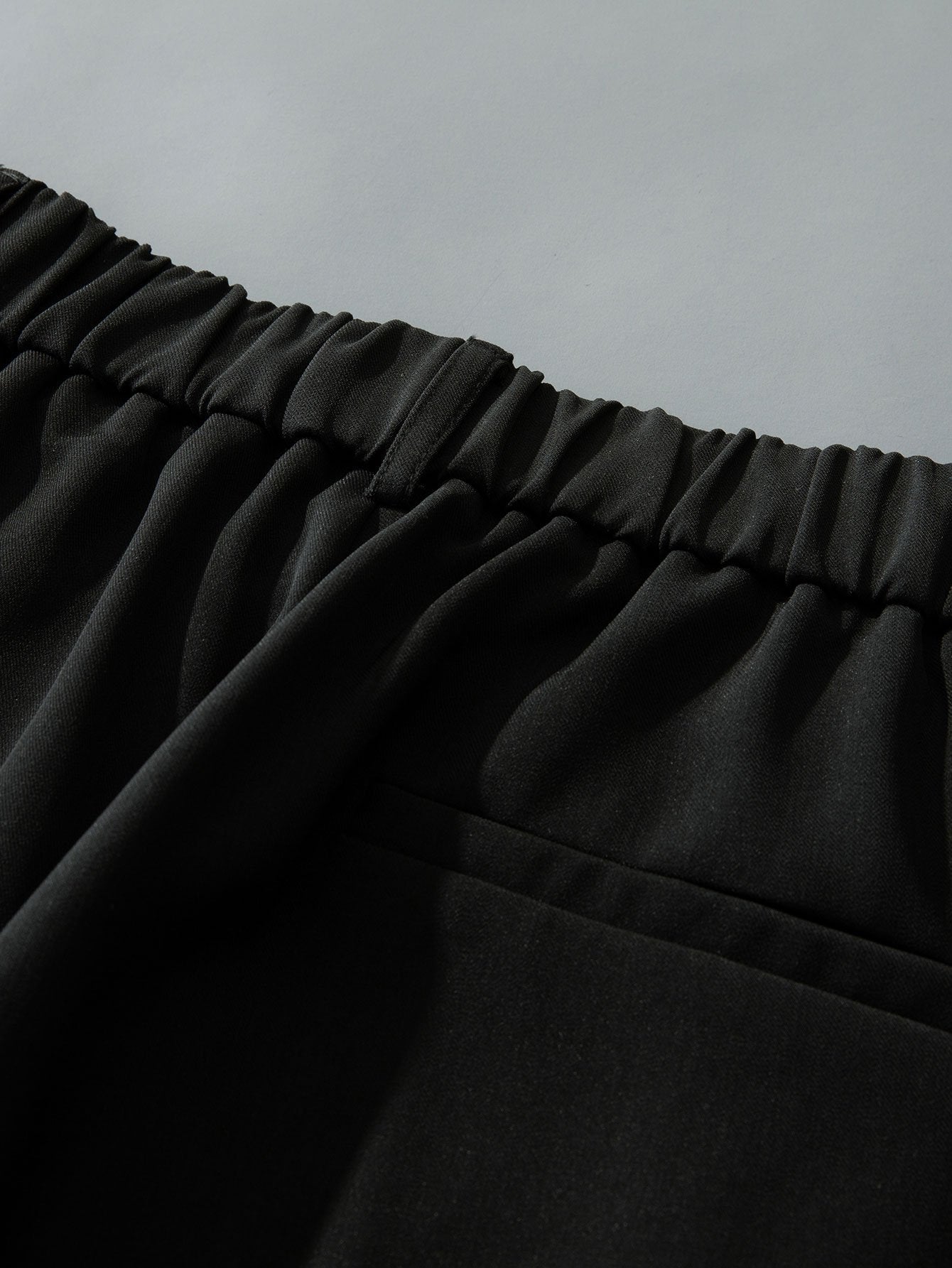 Relax Fit Elastic Waist Straight Leg Trousers