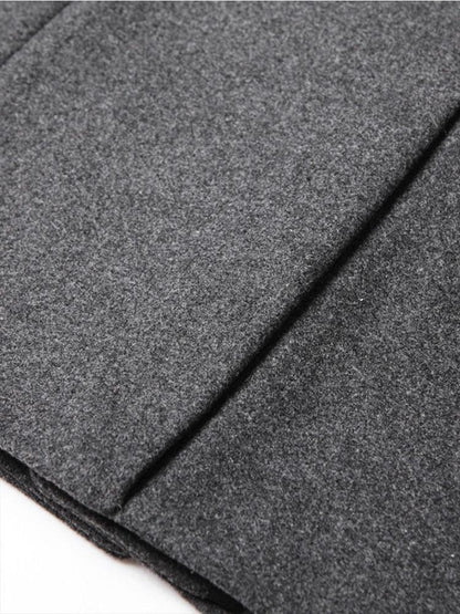 Stand Collar Woolen Overcoat