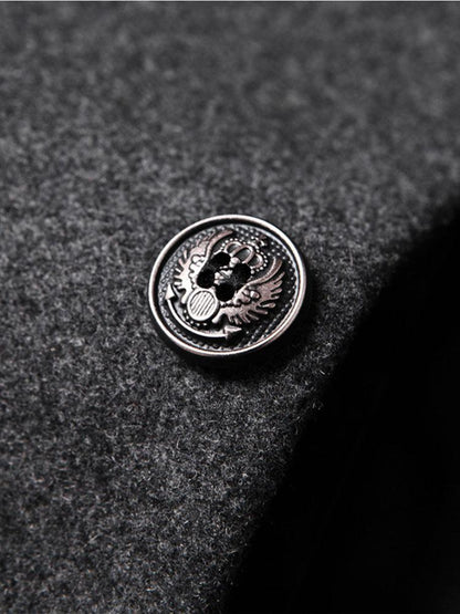 Stand Collar Woolen Overcoat