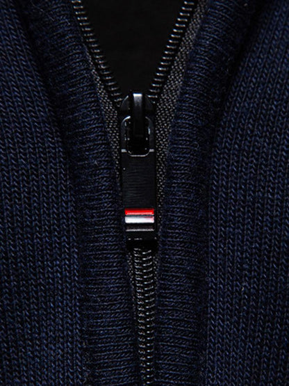 Relax Fit Zip Up Neck Sweater