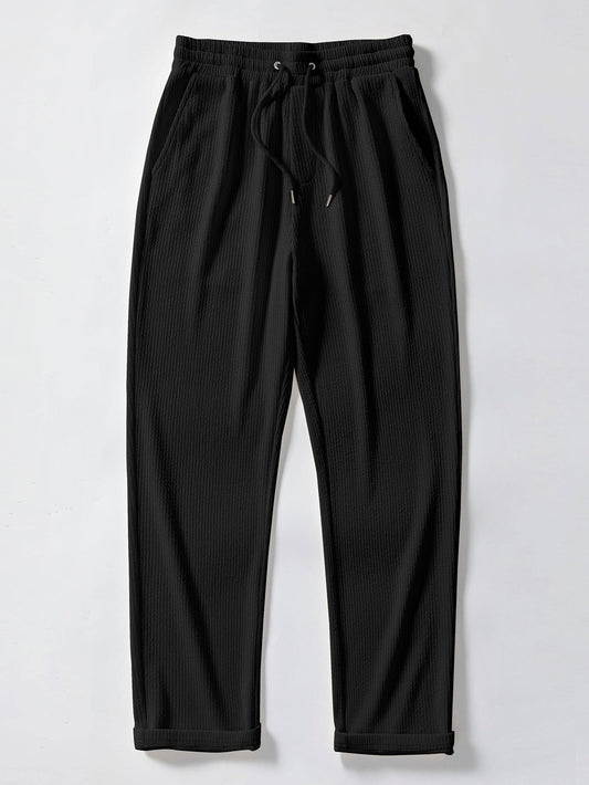 Straight Leg Ribbed Pants
