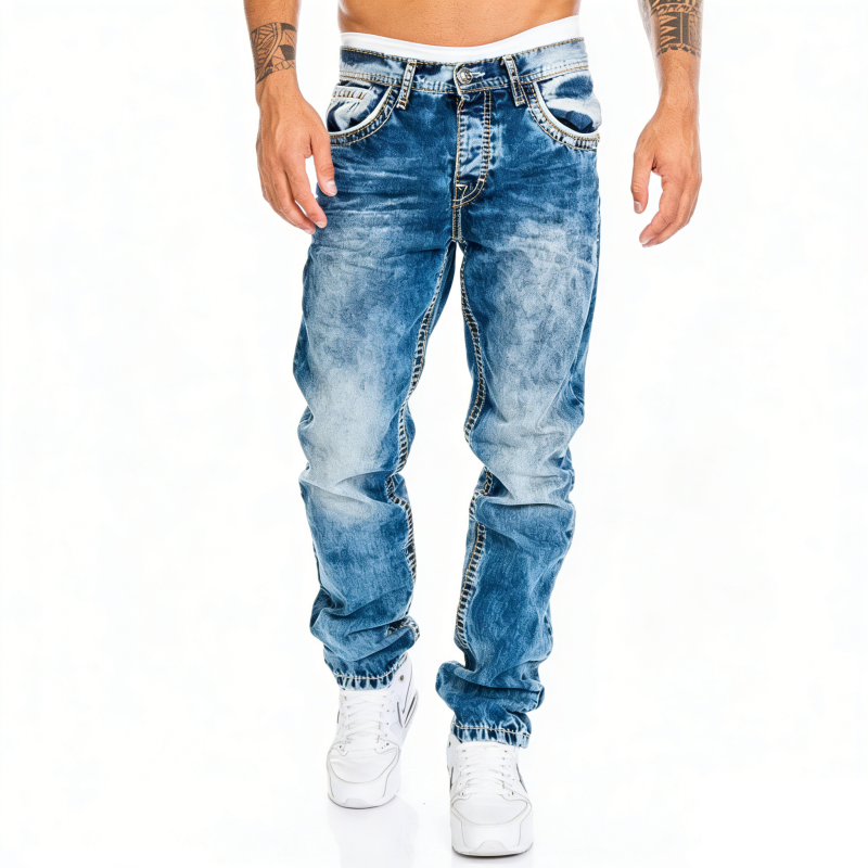 Men’s stretch jeans – minimalist, summer emo