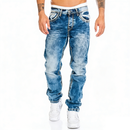 Men’s stretch jeans – minimalist, summer emo