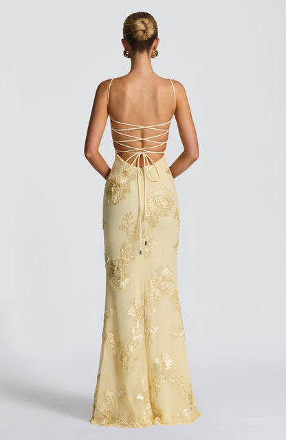 Lily Maxi Dress - Lemon