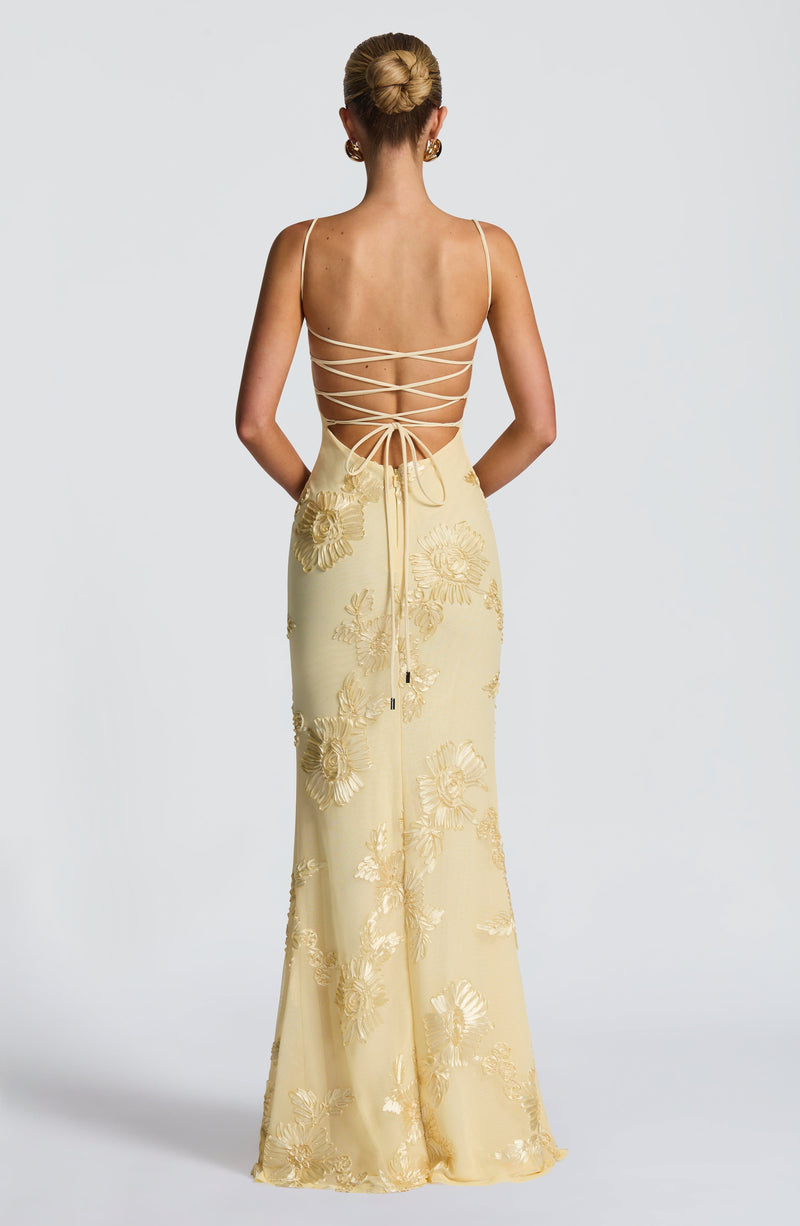 Lily Maxi Dress - Lemon