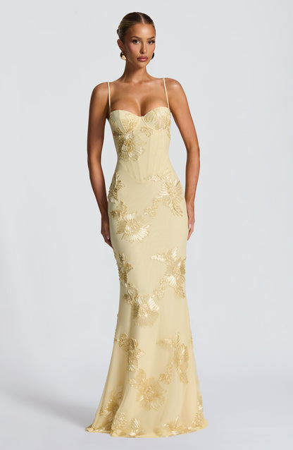 Lily Maxi Dress - Lemon