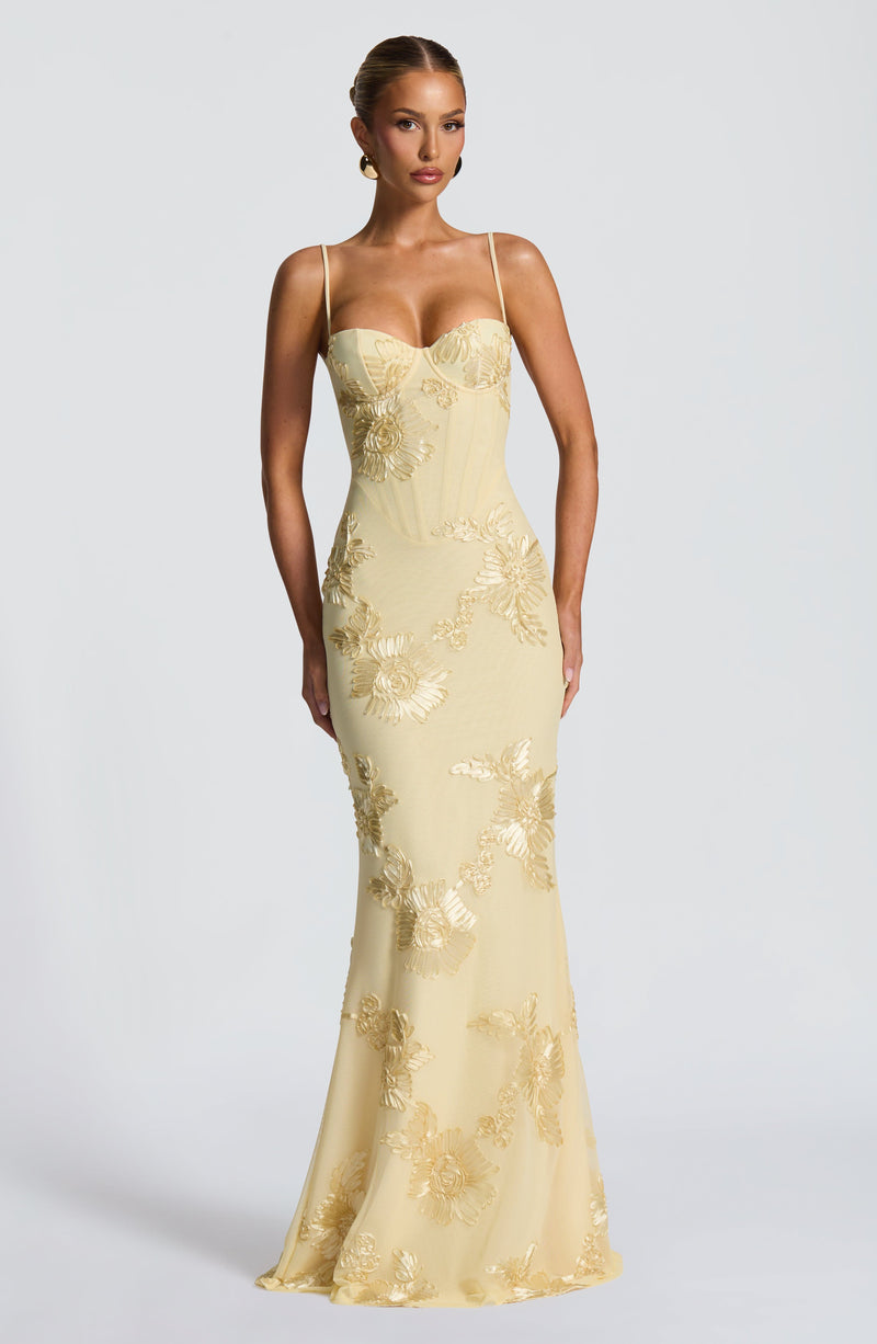 Lily Maxi Dress - Lemon