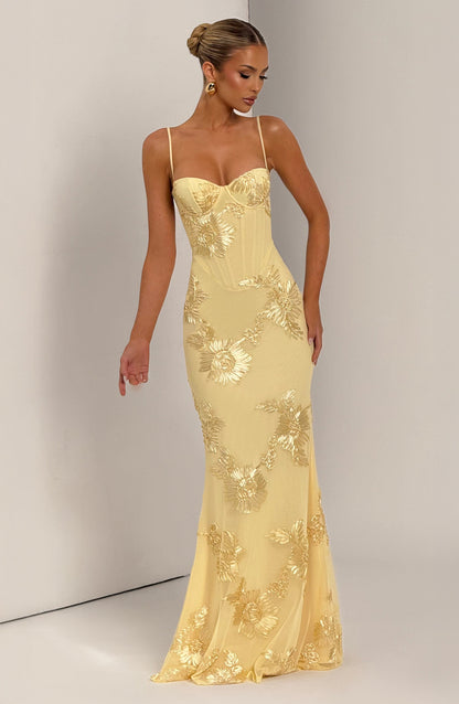 Lily Maxi Dress - Lemon
