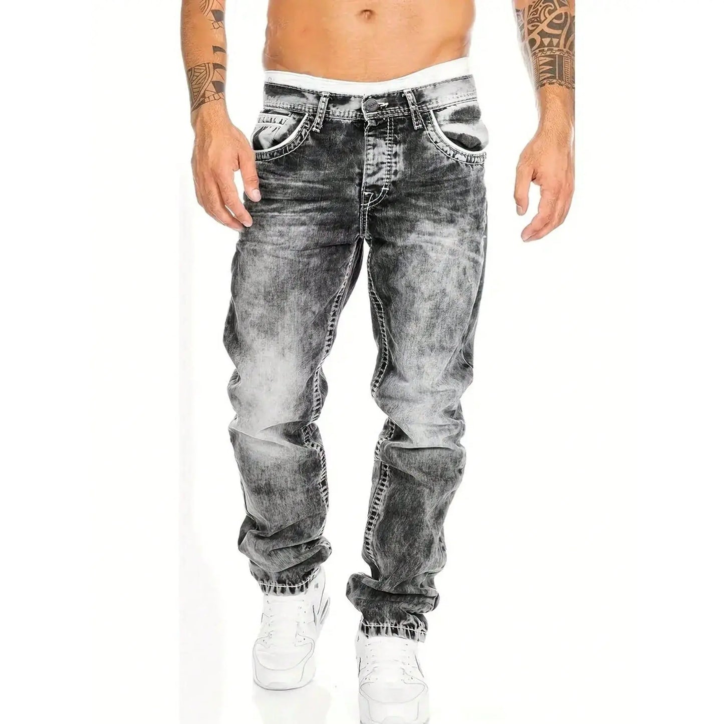 Men’s stretch jeans – minimalist, summer emo