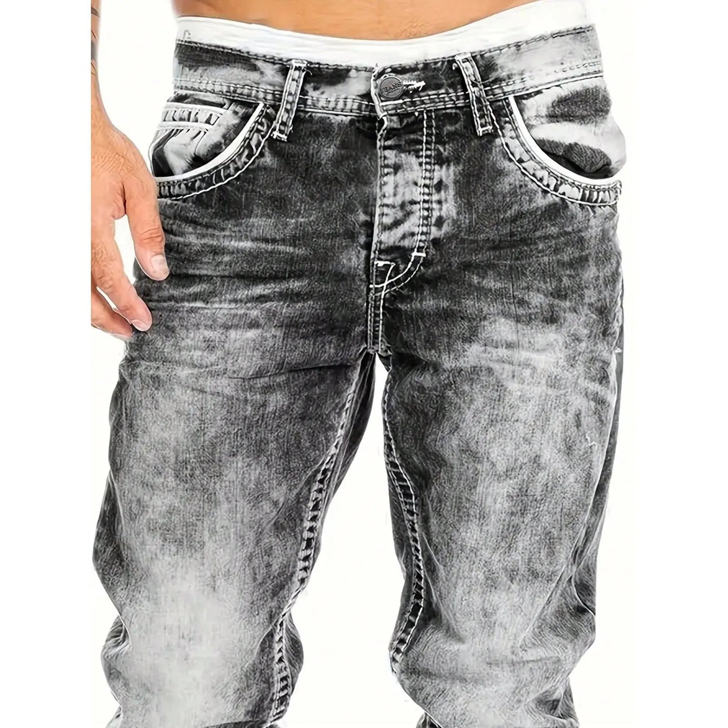 Men’s stretch jeans – minimalist, summer emo