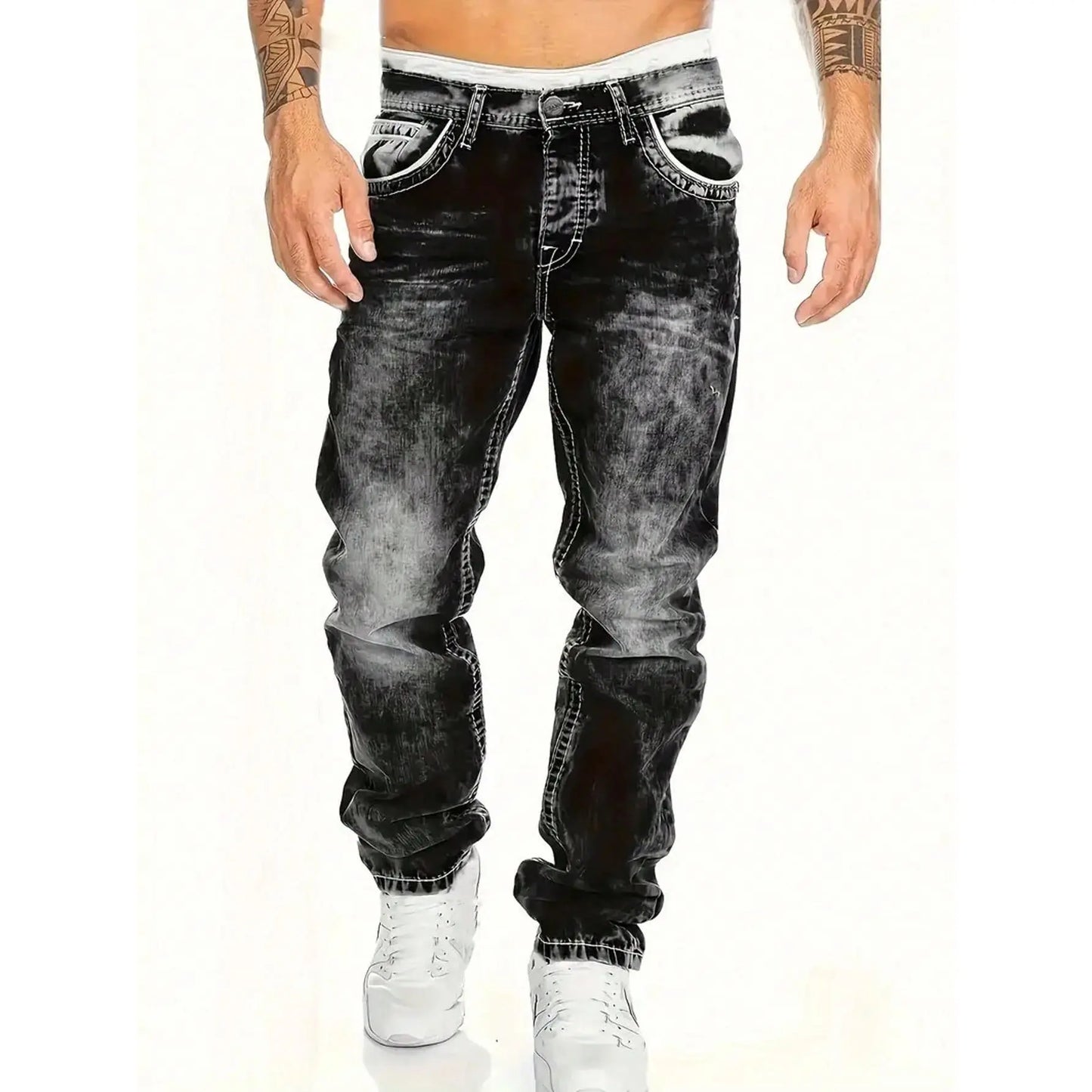 Men’s stretch jeans – minimalist, summer emo