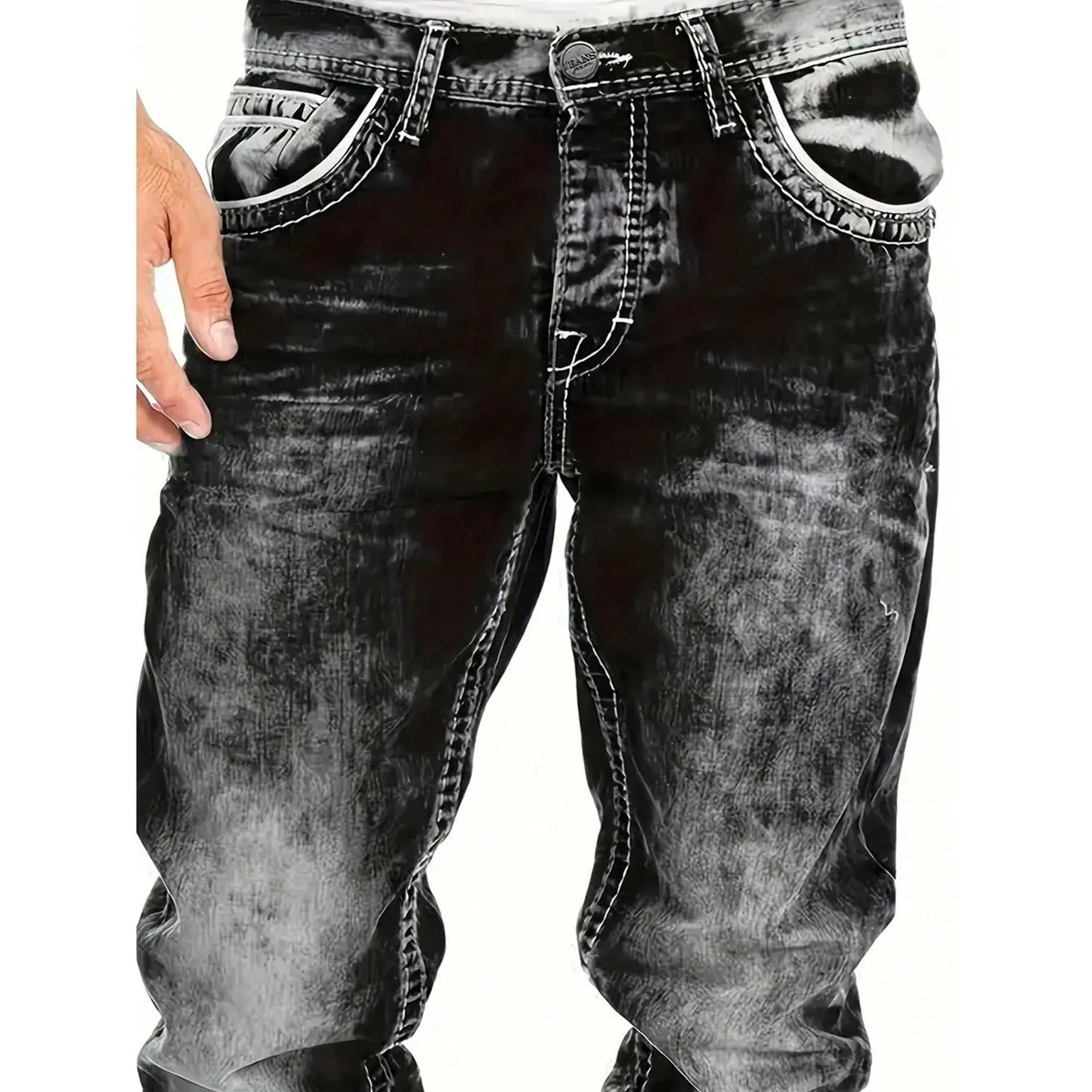 Men’s stretch jeans – minimalist, summer emo