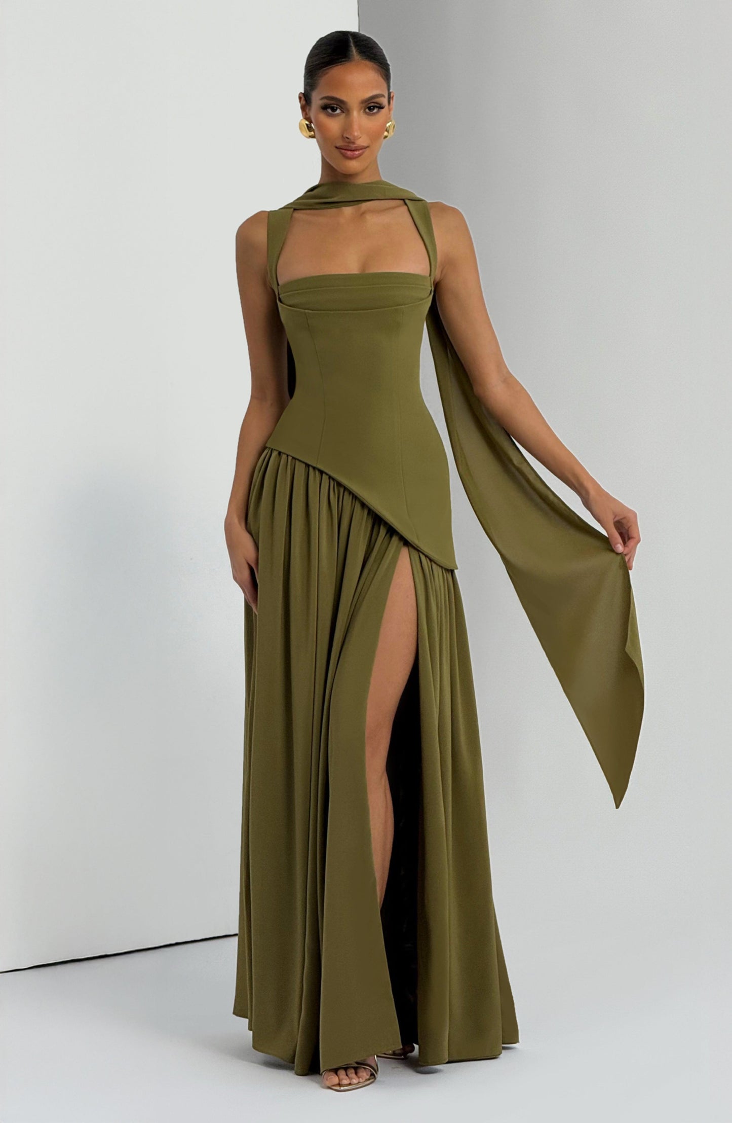 ISLA Maxi Dress - Deep Olive