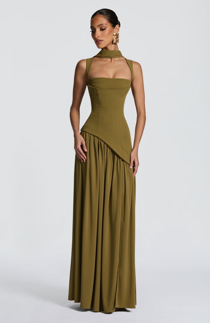 ISLA Maxi Dress - Deep Olive