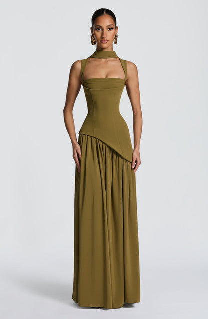 ISLA Maxi Dress - Deep Olive