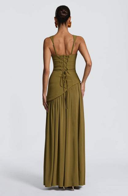 ISLA Maxi Dress - Deep Olive