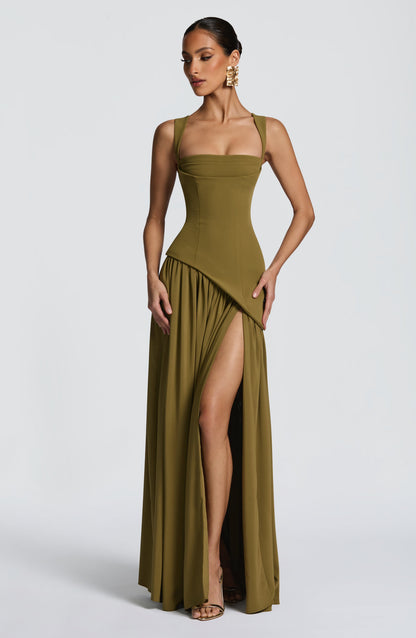 ISLA Maxi Dress - Deep Olive