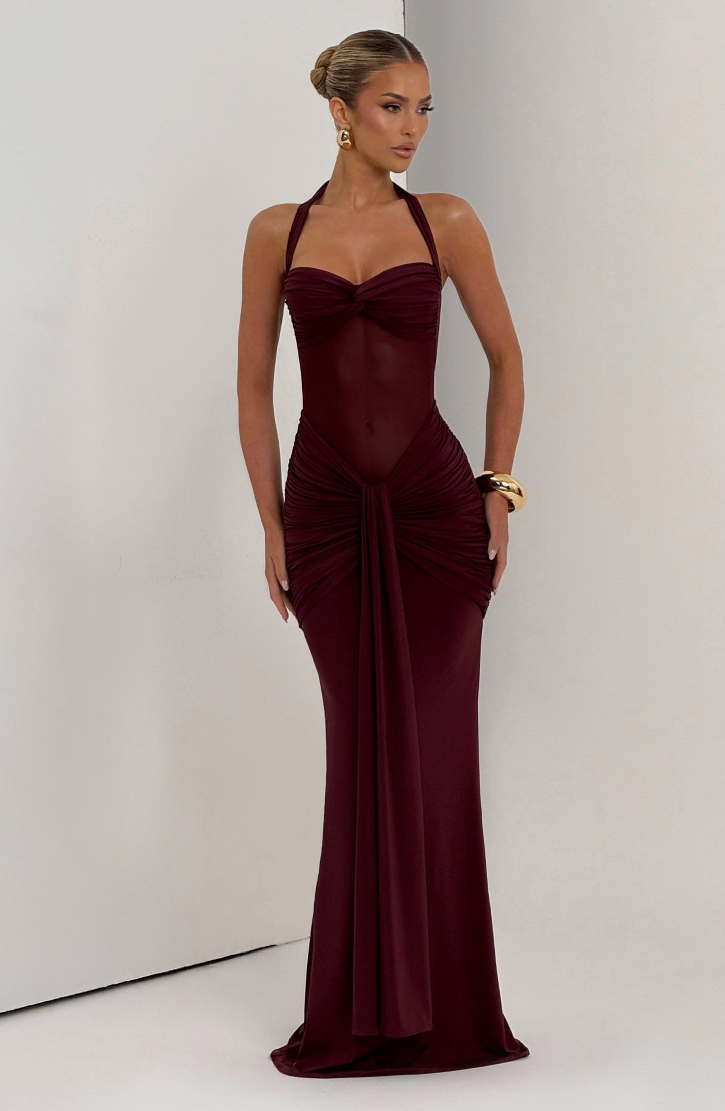 Lily Maxi Dress - Cherry Lacquer
