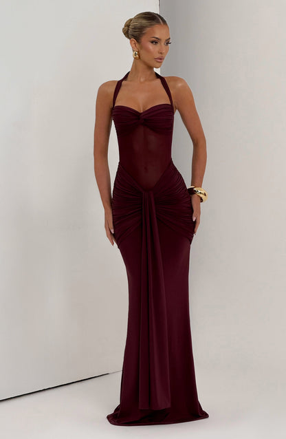 Lily Maxi Dress - Cherry Lacquer