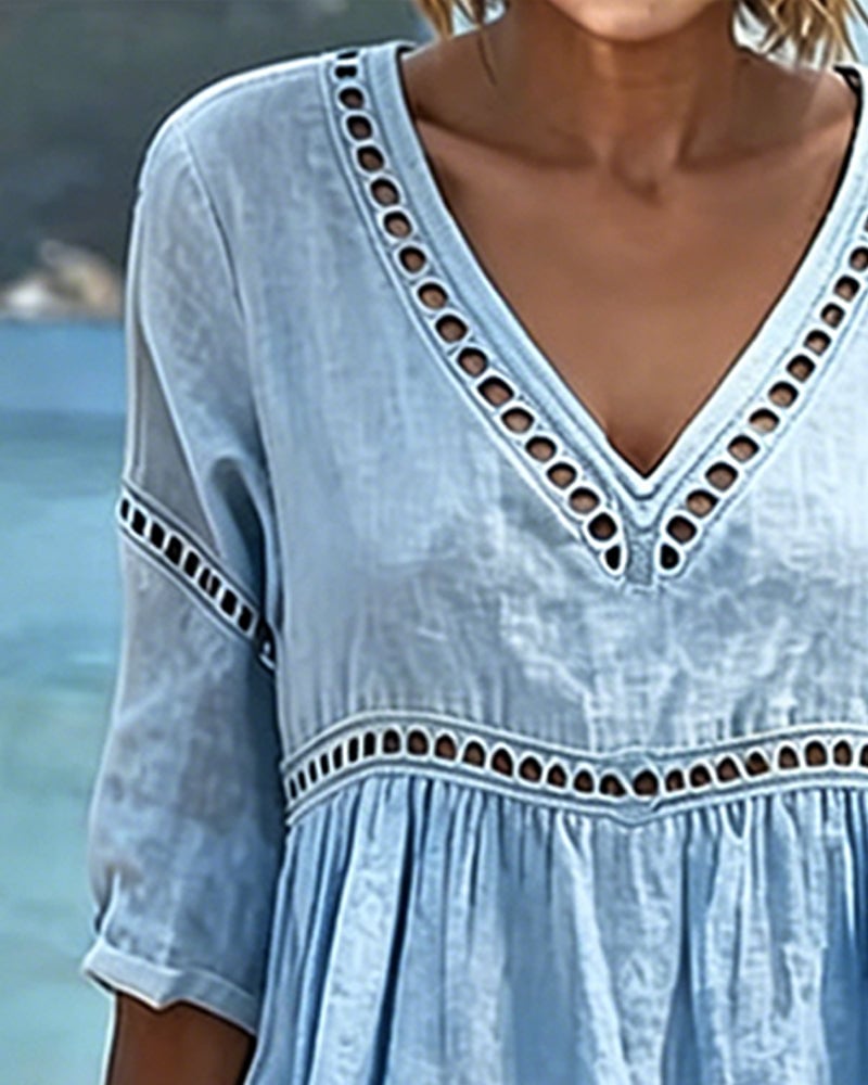 Evelyn™ | Casual Broderie Dress